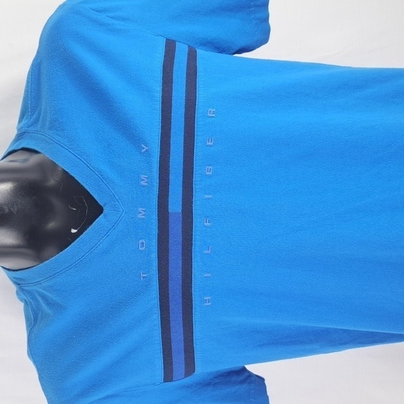 2016 Tommy Hilfiger embroidered v-neck royal blue XL casual preppy t-shirt - Picture 1 of 4